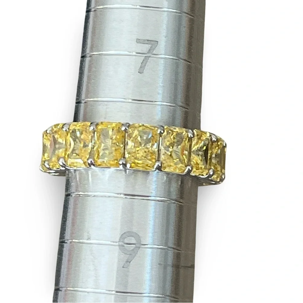 Daniel K Canary CZ Eternity Band Ring Size 8